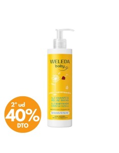 Champú y Gel de ducha caléndula BIO 2 en 1 400 ml | Weleda - Nappy.es