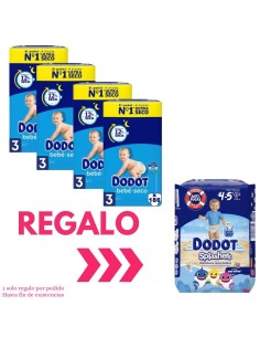 Dodot Bebé-Seco Talla 3 (744 uds) - Pack 4 Cajas | Nappy