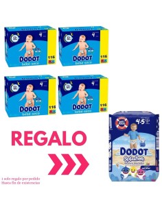 Pack 4 paquetes Dodot talla 4 bebe seco | Dodot - Nappy.es
