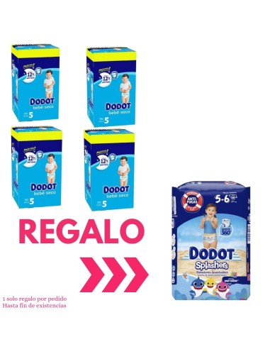 Pack Dodot 4 cajas Talla 5 Bebé‑Seco 432uds – en oferta