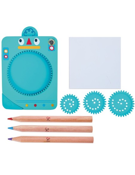Espirógrafo portátil Hape Spin 'n' Draw 3 años+