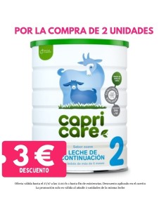 Oferta Capricare 2 Leche de continuación 800g. 0-6M. Capricare