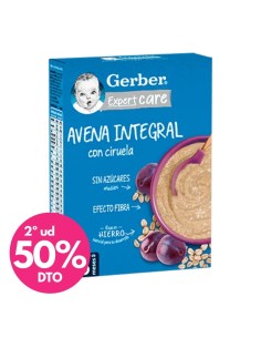 Papilla de avena integral con ciruela 250gr 6M+ | Gerber - Nappy.es