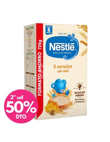 Papilla de 8 cereales con miel 725gr 6M+ | Nestlé - Nappy.es