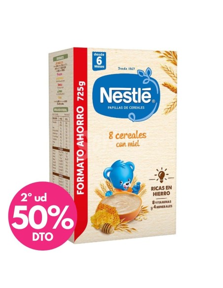 Papilla de 8 cereales con miel 725gr 6M+ | Nestlé - Nappy.es