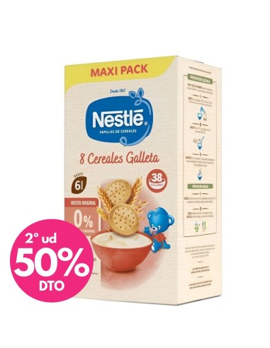 Papilla de 8 cereales con galleta maría 950gr 6M+ | Nestlé - Nappy.es