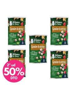 Pack 5uds puff de cereales y frambuesa 35gr | Gerber - Nappy.es