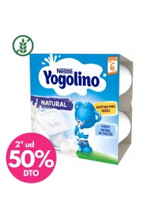 Yogolino Natural pack de 4 100gr 6M+ | Nestlé - Nappy.es