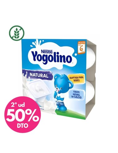 Yogolino Natural pack de 4 100gr 6M+ | Nestlé - Nappy.es