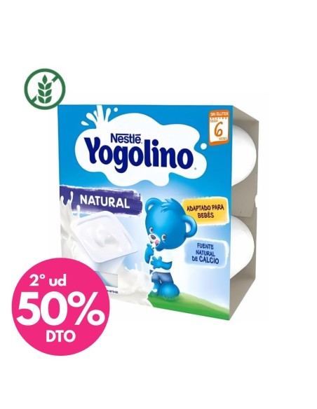 Yogolino Natural pack de 4 100gr 6M+ | Nestlé - Nappy.es
