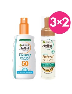 Pack Solar + Autobronceador Garnier Delial SPF50 – Protección y Bronceado