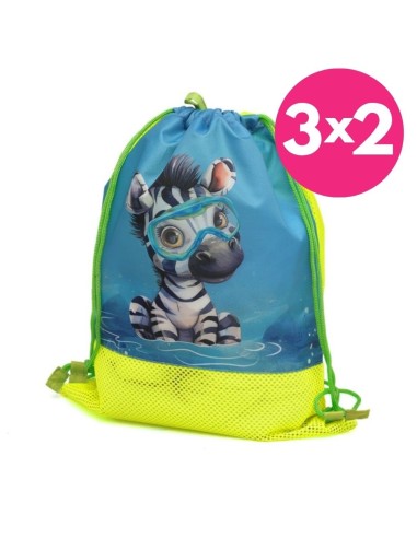 Bolsa red playa verde 38x30cm. Kiokids. Transpirable y ligera