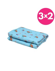 Toalla playa de microfibras color azul Kiokids