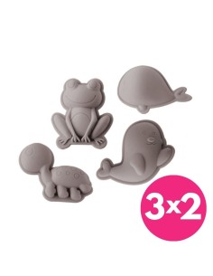 Moldes silicona animales grises | Scrunch - Nappy.es