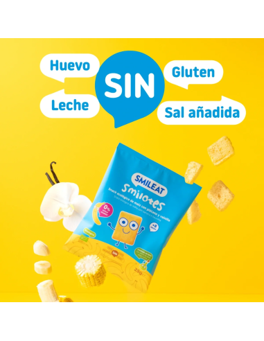 Smilotes Plátano y Vainilla ECO 25 g Smileat | Snack Ecológico Infantil +8 Meses