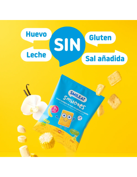 Smilotes Plátano y Vainilla ECO 25 g Smileat | Snack Ecológico Infantil +8 Meses