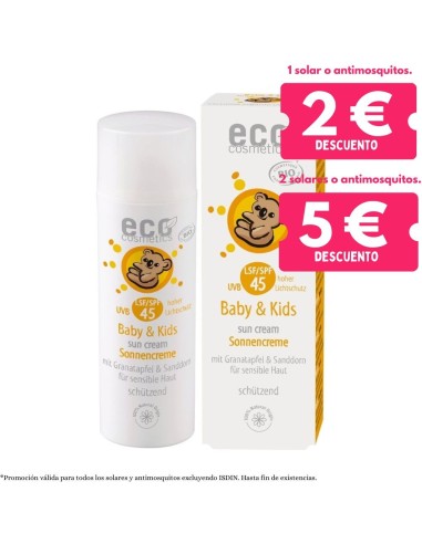 Protector solar bebés y niños FPS45 50ml | Eco Cosmetics - Nappy.es