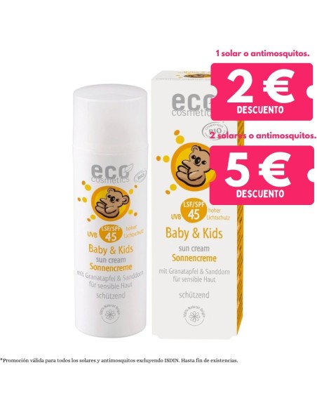 Protector solar bebés y niños FPS45 50ml | Eco Cosmetics - Nappy.es
