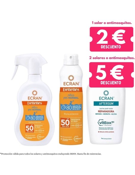 Pack Solar Bebé Ecran SPF50 – Leche Protectora + Bruma + Aftersun