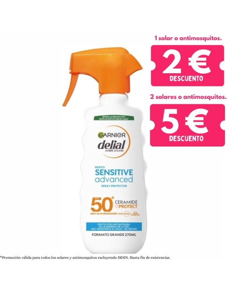 Spray Protector solar FPS50 (270ml) | Garnier Delial - Nappy.es