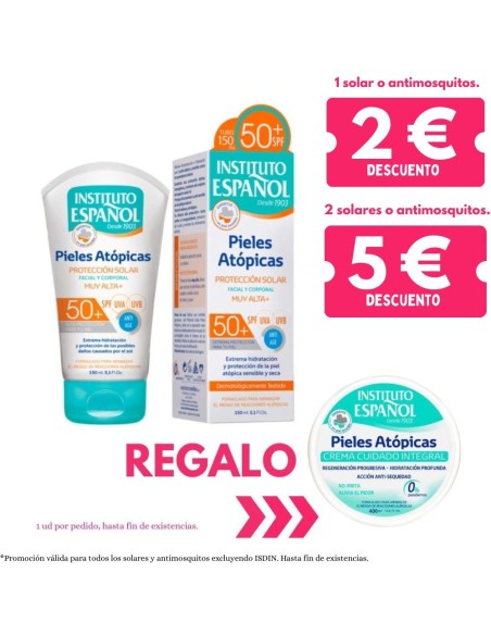 Protector solar SPF50+ Pieles atópicas 150 ml. Instituto Español