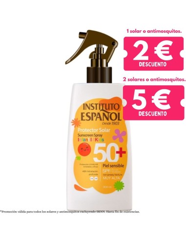 Oferta Spray protector solar infantil SPF50+ 300ml. Instituto Español