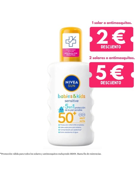 Protección Solar Kids Sensitive 5‑en‑1 SPF 50 200 ml – Nivea Sun