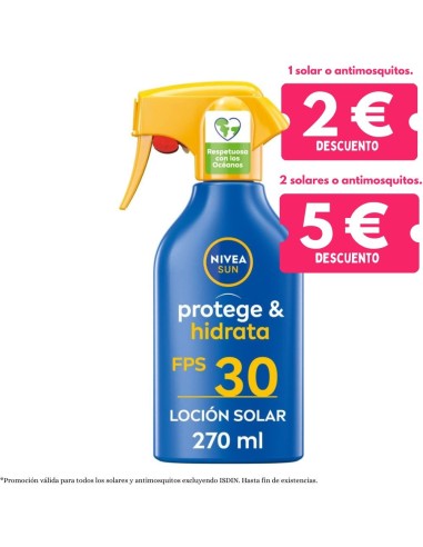 Protector Solar SPF30 270ml – NIVEA (Hidratación y formato pistola)