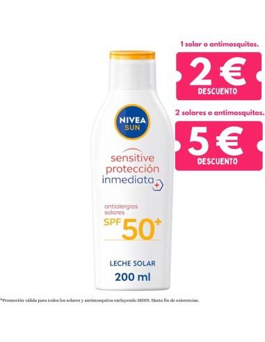Leche Solar Sensitive SPF50 200ml – NIVEA SUN Protección antialérgicas