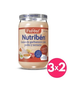 Potito Guiso de Garbanzos con Pollo y Ternera Nutribén +6 Meses
