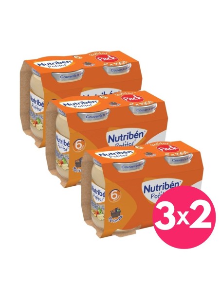 Oferta Pack 6uds. Potitos macedonia con cereales sin gluten Nutribén