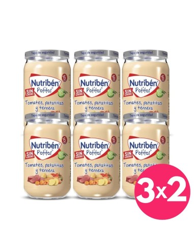 Potito Tomates, Patata y Ternera | Nutribén - Nappy.es