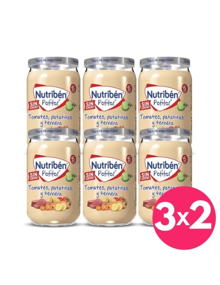 Potito Tomates, Patata y Ternera | Nutribén - Nappy.es