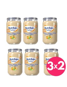Oferta 6 potitos frutas variadasNutribén