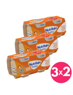 Oferta 6 Bipack potitos manzana, naranja, plátano y pera Nutribén