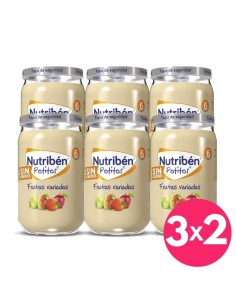 Oferta 6 potitos frutas variadasNutribén