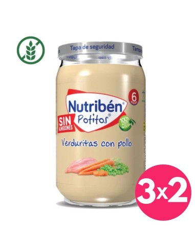Potito Verduritas con Pollo Tarrito 235g +6M Nutribén