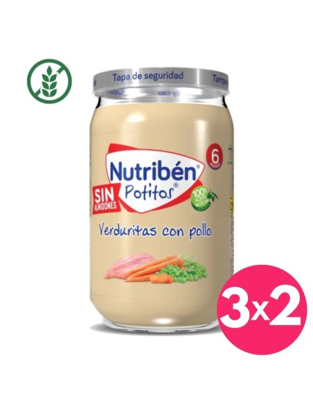 Potito Verduritas con Pollo Tarrito 235g +6M Nutribén