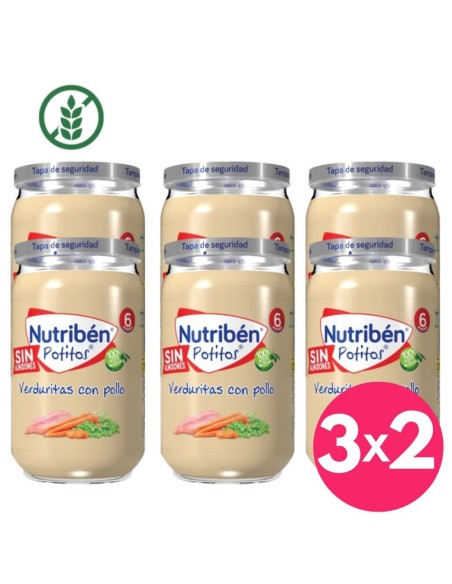 Potito verduritas con pollo | Nutribén - Nappy.es