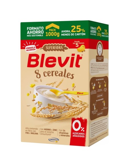 Blevit Superfibra 8 Cereales 1000 g | Papilla bebé 5M+