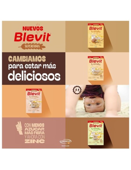 Blevit Superfibra 8 Cereales 1000 g | Papilla bebé 5M+