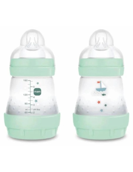 Biberón Easy Start Anti-Colic 160ml BRILLANTE Azul - Biberón Anticólico para Bebés