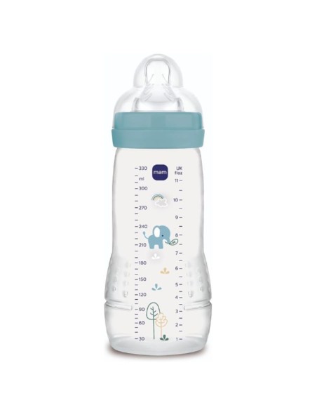 Biberón Easy Active azul (330ml) | Mam Baby - Nappy.es