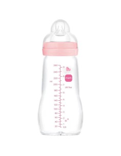 Biberón Cristal rosa (260ml) | Mam Baby - Nappy.es 2