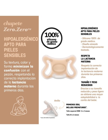 Chupete Zero Zero Bebés 0 a 6 Meses Suavinex | Tetina Fisiológica