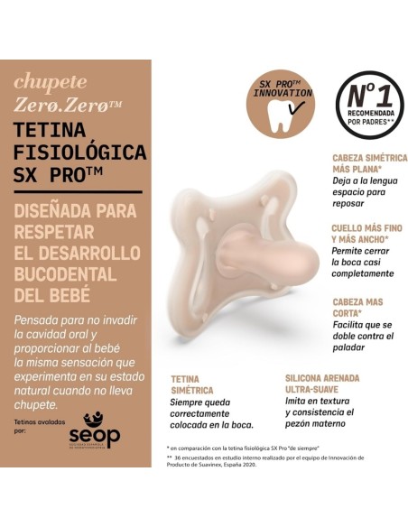Chupete Zero Zero Light Bebés 0 a 6 Meses Suavinex | Tetina Fisiológica