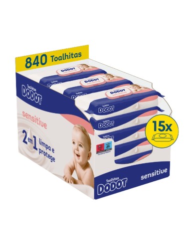 Pack Primeros Meses Dodot Sensitive Talla 1 + Talla 2 + Toallitas