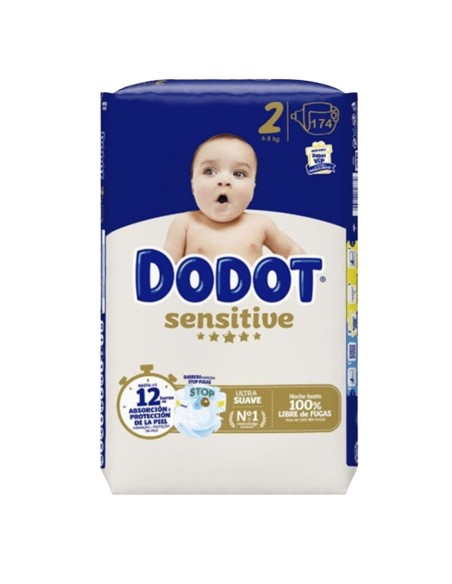 Pack Primeros Meses Dodot Sensitive Talla 1 + Talla 2 + Toallitas