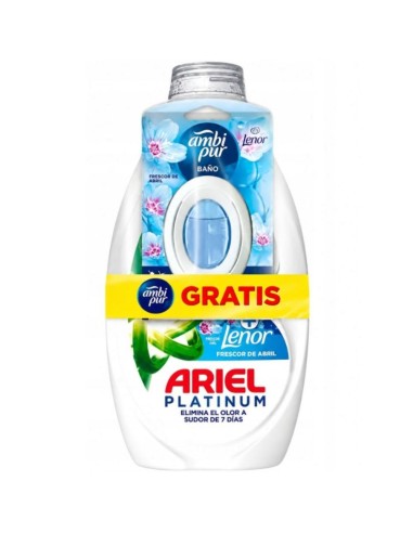 Detergente Ariel Platinum + Lenor 25 lavados + Ambipur | Nappy.es