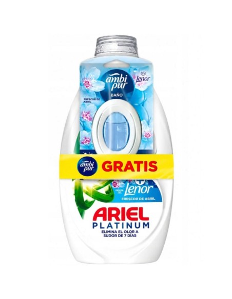 Detergente Ariel Platinum + Lenor 25 lavados + Ambipur | Nappy.es